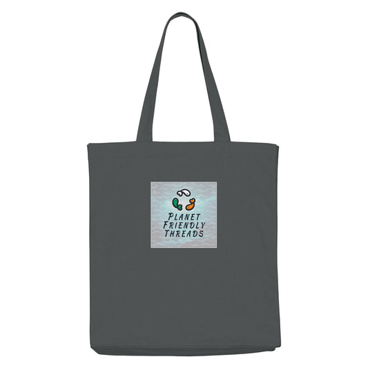 Planet Friendly Logo - Square - Ocean Light | Other | Adult | Tote Bag | 220gsm | Anthracite
