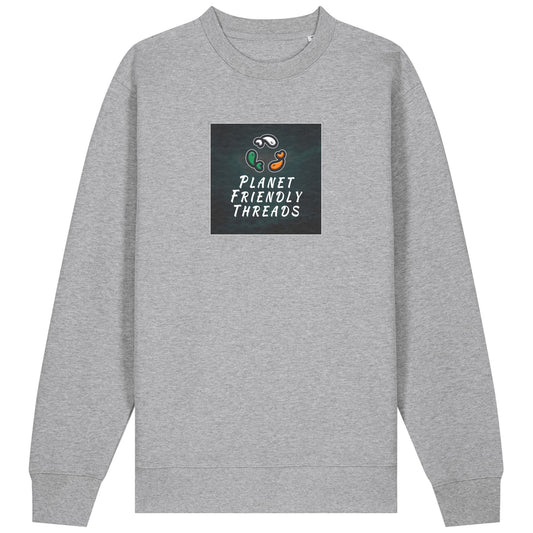 PFT Logo - dark | Jumper | Adult | Crewneck | 350gsm Medium Fit | Heather Grey