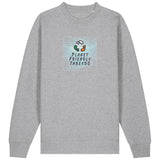 PFT Logo - SSSQUARE - Light Ocean | Jumper | Adult | Crewneck | 350gsm Medium Fit | Heather Grey