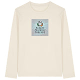 PFT Logo - SSSQUARE - Light Ocean | T-Shirt | Adult | Crewneck Long Sleeve | 180gsm Medium Fit | Natural Raw