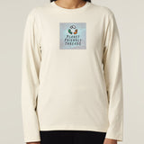 PFT Logo - SSSQUARE - Light Ocean | T-Shirt | Adult | Crewneck Long Sleeve | 180gsm Medium Fit | Natural Raw