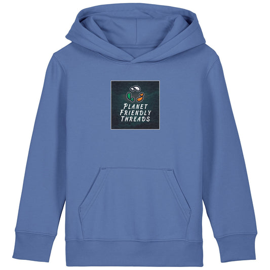 PFT Logo - dark | Hoodie | Kids | Cosy | 300gsm Medium Fit | Bright Blue