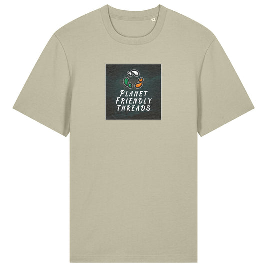 PFT Logo - dark | T-Shirt | Adult | Crewneck Short Sleeve | 215gsm Relaxed Fit | Stone