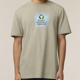 PFT Logo - SSSQUARE - Light Ocean | T-Shirt | Adult | Crewneck Short Sleeve | 215gsm Relaxed Fit | Stone