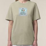 PFT Logo - SSSQUARE - Light Ocean | T-Shirt | Adult | Crewneck Short Sleeve | 215gsm Relaxed Fit | Stone
