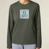 PFT Logo - SSSQUARE - Light Ocean | T-Shirt | Adult | Crewneck Long Sleeve | 180gsm Medium Fit | Khaki