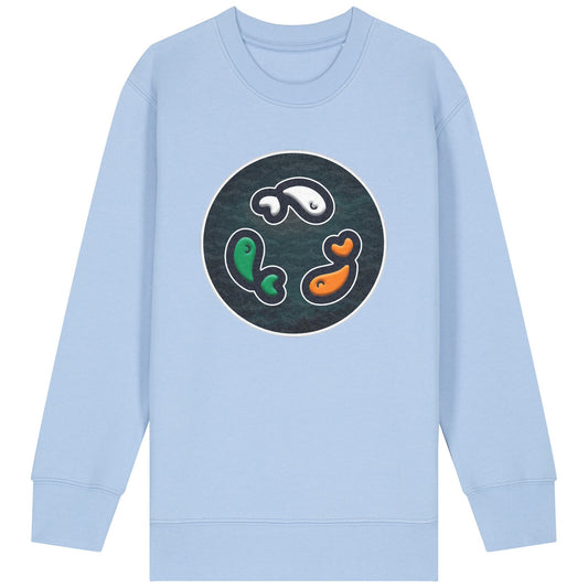 PFT Fish - Circle - Dark | Jumper | Kids | Crewneck | 300gsm Medium Fit | Blue Soul