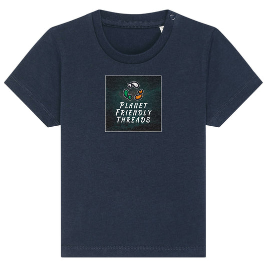 PFT Logo - dark | T-Shirt | Baby | Crewneck Short Sleeve | 155gsm Medium Fit | French Navy