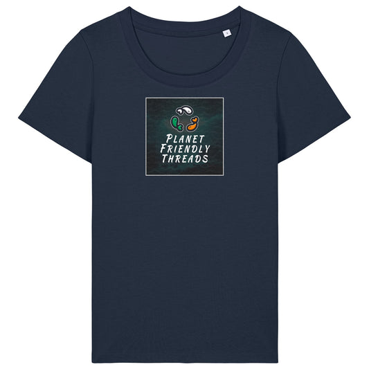 PFT Logo - dark | T-Shirt | Adult | Ladies Short Sleeve | 155gsm Fitted | French Navy