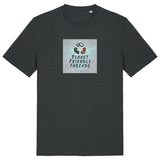 PFT Logo - SSSQUARE - Light Ocean | T-Shirt | Adult | Crewneck Short Sleeve | 180gsm Medium Fit | Dark Heather Grey