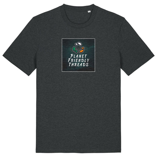PFT Logo - dark | T-Shirt | Adult | Crewneck Short Sleeve | 180gsm Medium Fit | Dark Heather Grey