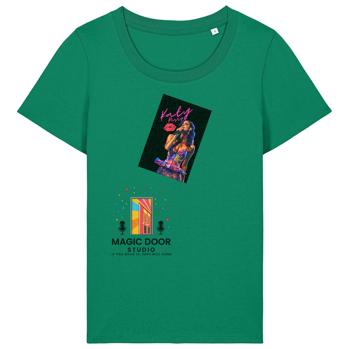 Katy Perry | T-Shirt | Adult | Ladies Short Sleeve | 155gsm Fitted | Verdant Green
