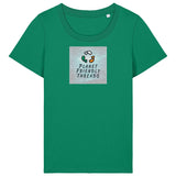 PFT Logo - SSSQUARE - Light Ocean | T-Shirt | Adult | Ladies Short Sleeve | 155gsm Fitted | Verdant Green
