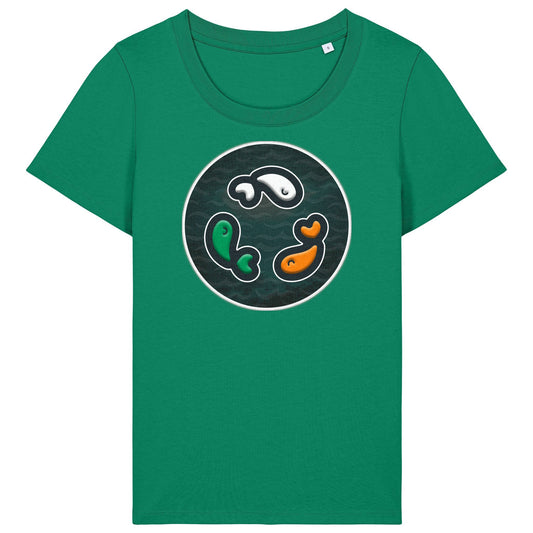 PFT Fish - Circle - Dark | T-Shirt | Adult | Ladies Short Sleeve | 155gsm Fitted | Verdant Green