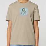 PFT Logo - SSSQUARE - Light Ocean | T-Shirt | Adult | Crewneck Short Sleeve | 180gsm Medium Fit | Desert Dust
