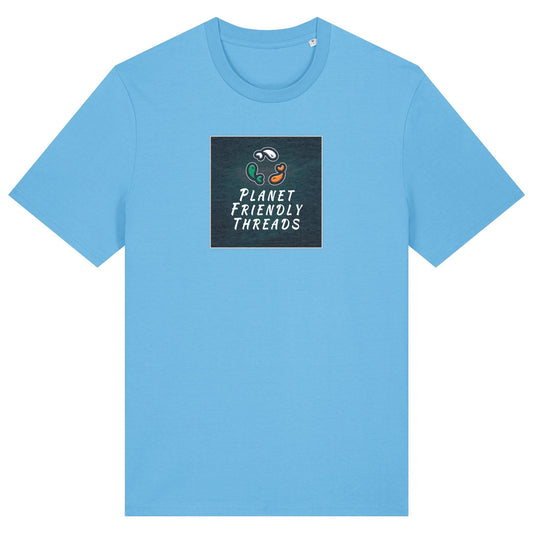 PFT Logo - dark | T-Shirt | Adult | Crewneck Short Sleeve | 180gsm Medium Fit | Aqua Blue