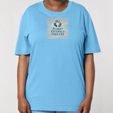 PFT Logo - SSSQUARE - Light Ocean | T-Shirt | Adult | Crewneck Short Sleeve | 180gsm Medium Fit | Aqua Blue