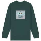 PFT Logo - SSSQUARE - Light Ocean | Jumper | Kids | Crewneck | 300gsm Medium Fit | Glazed Green