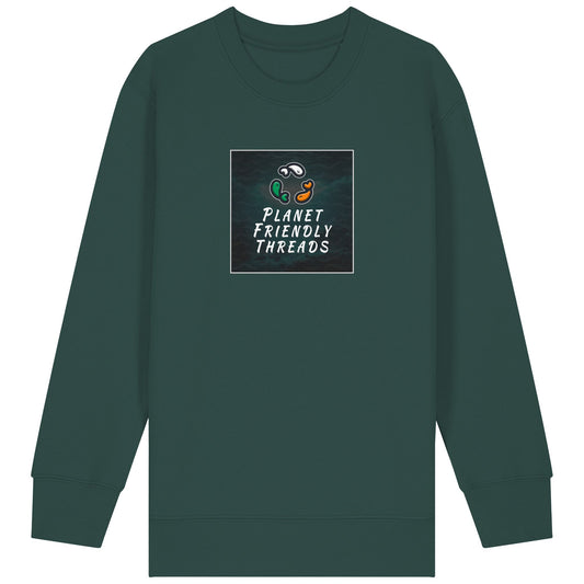 PFT Logo - dark | Jumper | Kids | Crewneck | 300gsm Medium Fit | Glazed Green