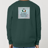 Planet Friendly Logo - Square - Ocean Light | Jumper | Kids | Crewneck | 300gsm Medium Fit | Glazed Green