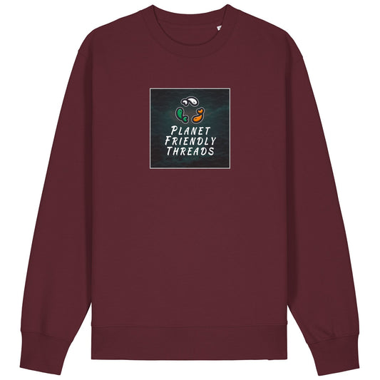 PFT Logo - dark | Jumper | Adult | Crewneck | 350gsm Medium Fit | Burgundy