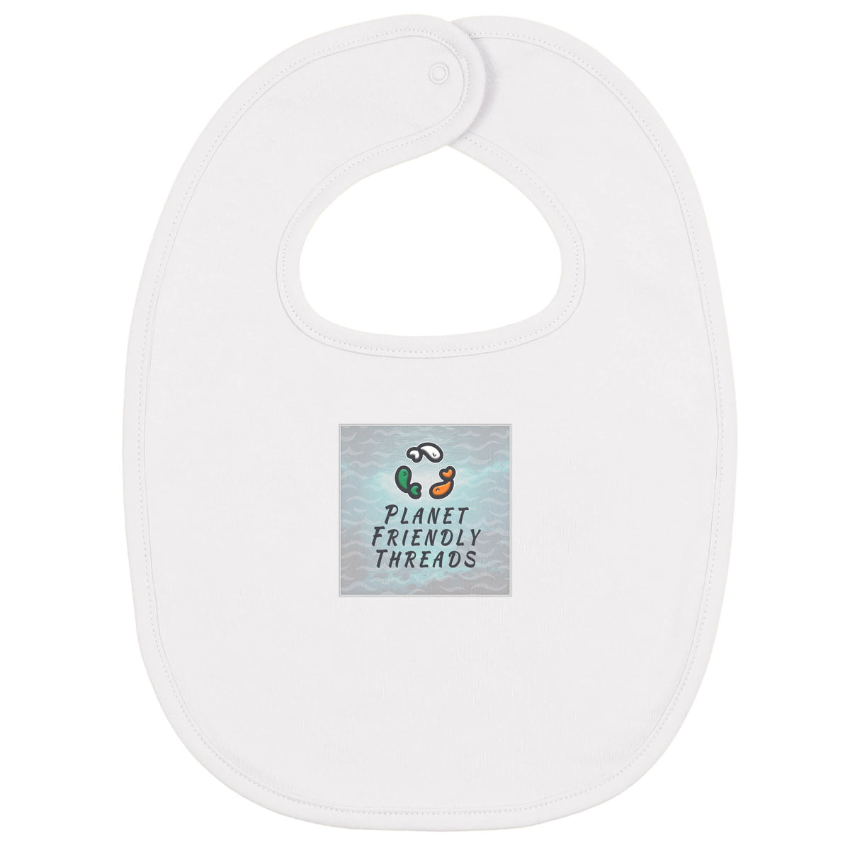 PFT Logo - SSSQUARE - Light Ocean | Other | Baby | Bib | 210gsm | White
