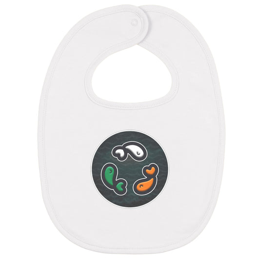 PFT Fish - Circle - Dark | Other | Baby | Bib | 210gsm | White