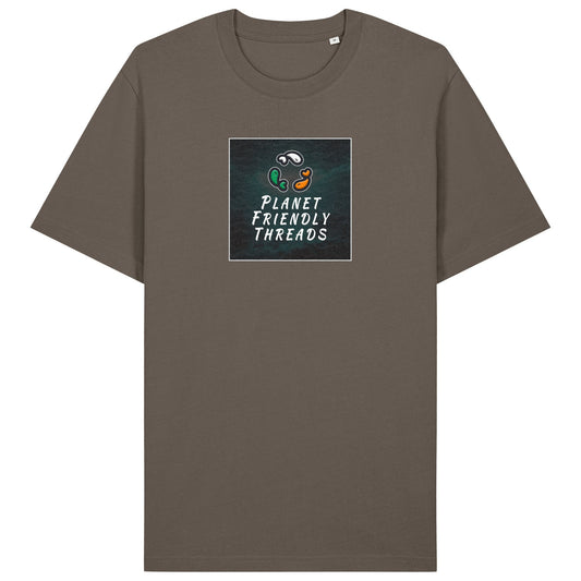 PFT Logo - dark | T-Shirt | Adult | Crewneck Short Sleeve | 215gsm Relaxed Fit | Mocha