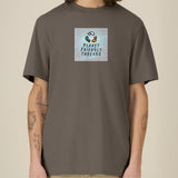 PFT Logo - SSSQUARE - Light Ocean | T-Shirt | Adult | Crewneck Short Sleeve | 215gsm Relaxed Fit | Mocha