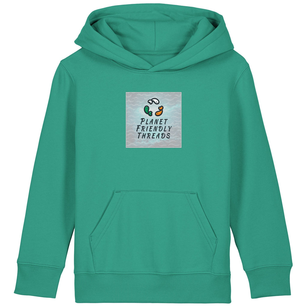 PFT Logo - SSSQUARE - Light Ocean | Hoodie | Kids | Cosy | 300gsm Medium Fit | Go Green