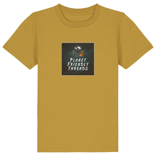 PFT Logo - dark | T-Shirt | Kids | Crewneck Short Sleeve | 155gsm Medium Fit | Ochre
