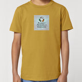 PFT Logo - SSSQUARE - Light Ocean | T-Shirt | Kids | Crewneck Short Sleeve | 155gsm Medium Fit | Ochre