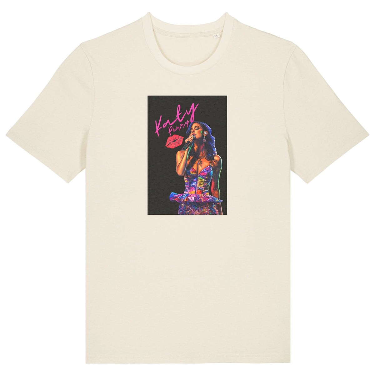 Katy Perry | T-Shirt | Adult | Crewneck Short Sleeve | 180gsm Medium Fit | Natural Raw