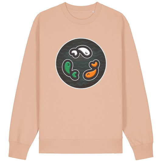 PFT Fish - Circle - Dark | Jumper | Adult | Crewneck | 350gsm Medium Fit | Fraiche Peche