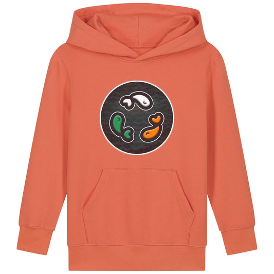 PFT Fish - Circle - Dark | Hoodie | Kids | Cosy | 300gsm Medium Fit | Fiesta