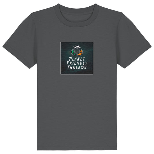 PFT Logo - dark | T-Shirt | Kids | Crewneck Short Sleeve | 155gsm Medium Fit | Anthracite