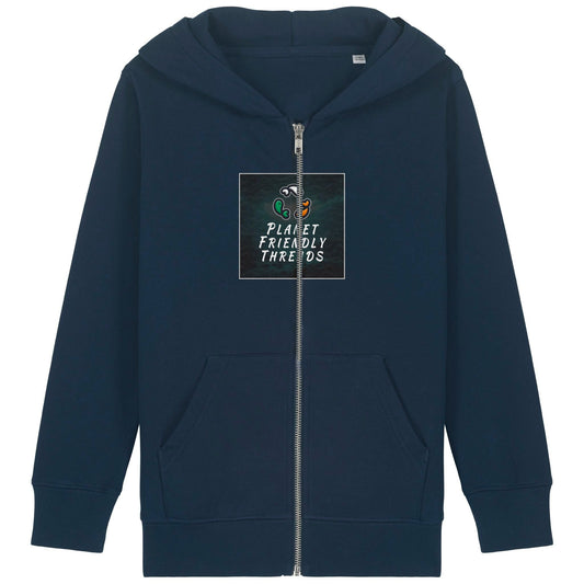 PFT Logo - dark | Hoodie | Kids | Zip | 300gsm Medium Fit | French Navy