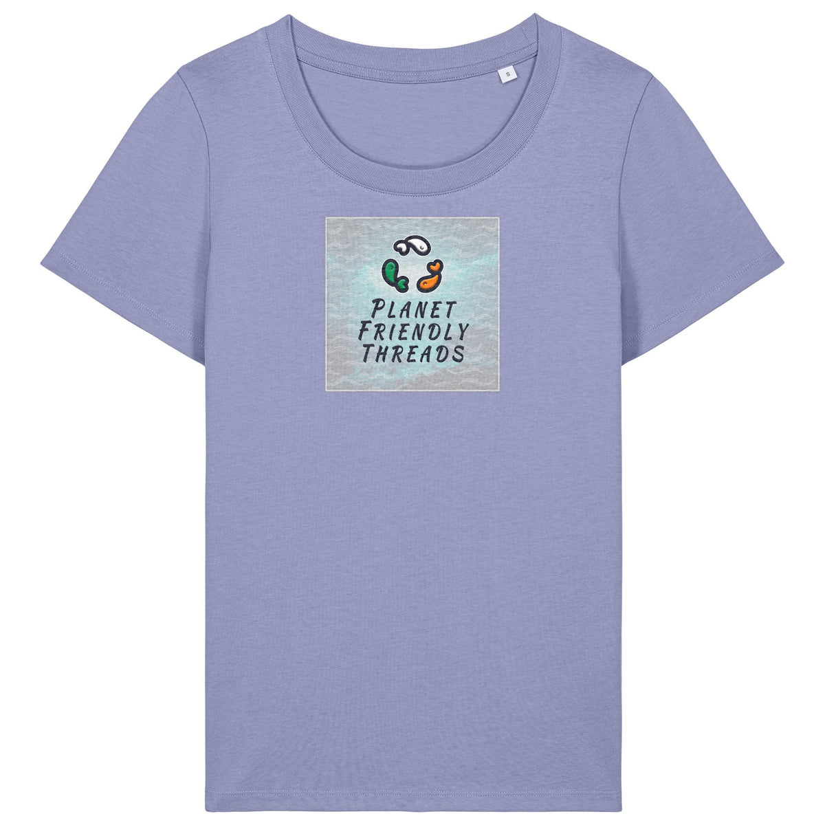 PFT Logo - SSSQUARE - Light Ocean | T-Shirt | Adult | Ladies Short Sleeve | 155gsm Fitted | Violet