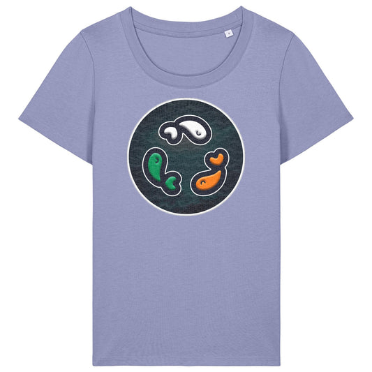 PFT Fish - Circle - Dark | T-Shirt | Adult | Ladies Short Sleeve | 155gsm Fitted | Violet
