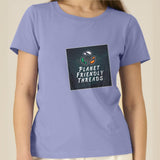 PFT Logo - dark | T-Shirt | Adult | Ladies Short Sleeve | 155gsm Fitted | Violet