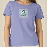 PFT Logo - SSSQUARE - Light Ocean | T-Shirt | Adult | Ladies Short Sleeve | 155gsm Fitted | Violet