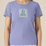 PFT Logo - SSSQUARE - Light Ocean | T-Shirt | Adult | Ladies Short Sleeve | 155gsm Fitted | Violet