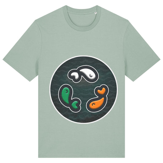 PFT Fish - Circle - Dark | T-Shirt | Adult | Crewneck Short Sleeve | 180gsm Medium Fit | Aloe