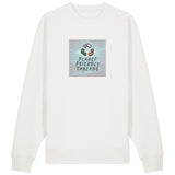 PFT Logo - SSSQUARE - Light Ocean | Jumper | Adult | Crewneck | 350gsm Medium Fit | Off White
