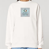 PFT Logo - SSSQUARE - Light Ocean | Jumper | Adult | Crewneck | 350gsm Medium Fit | Off White