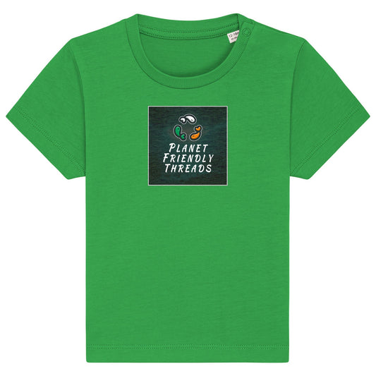PFT Logo - dark | T-Shirt | Baby | Crewneck Short Sleeve | 155gsm Medium Fit | Fresh Green