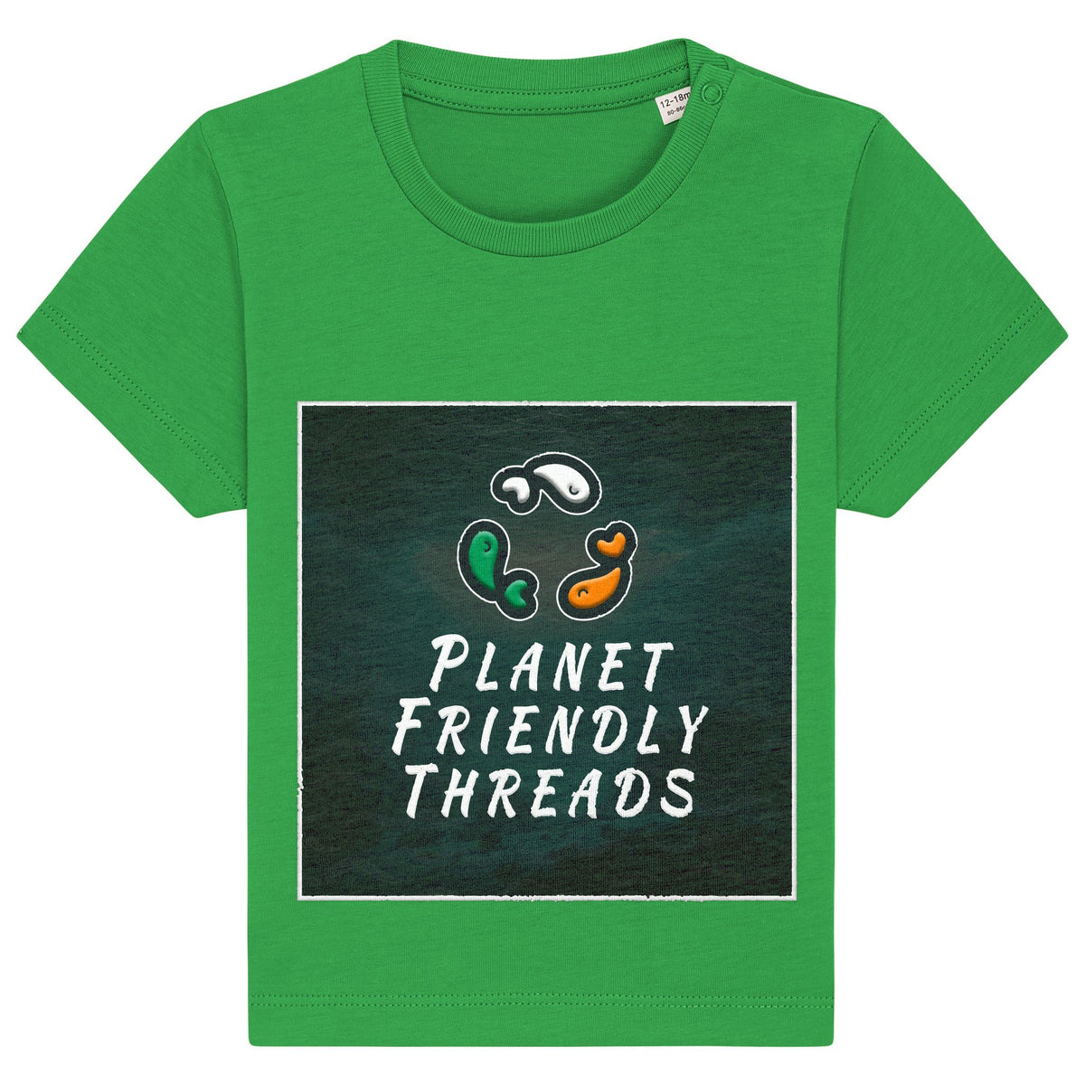 PFT Logo - dark | T-Shirt | Baby | Crewneck Short Sleeve | 155gsm Medium Fit | Fresh Green