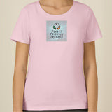 PFT Logo - SSSQUARE - Light Ocean | T-Shirt | Adult | Ladies Short Sleeve | 155gsm Fitted | Cotton Pink