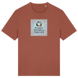 PFT Logo - SSSQUARE - Light Ocean | T-Shirt | Adult | Crewneck Short Sleeve | 180gsm Medium Fit | Heritage Brown