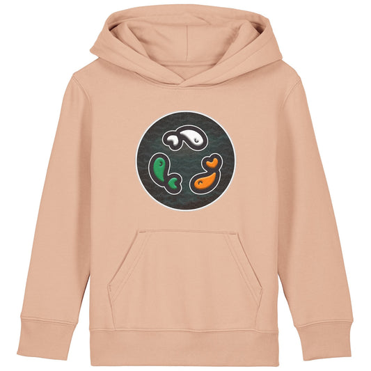 PFT Fish - Circle - Dark | Hoodie | Kids | Cosy | 300gsm Medium Fit | Fraiche Peche